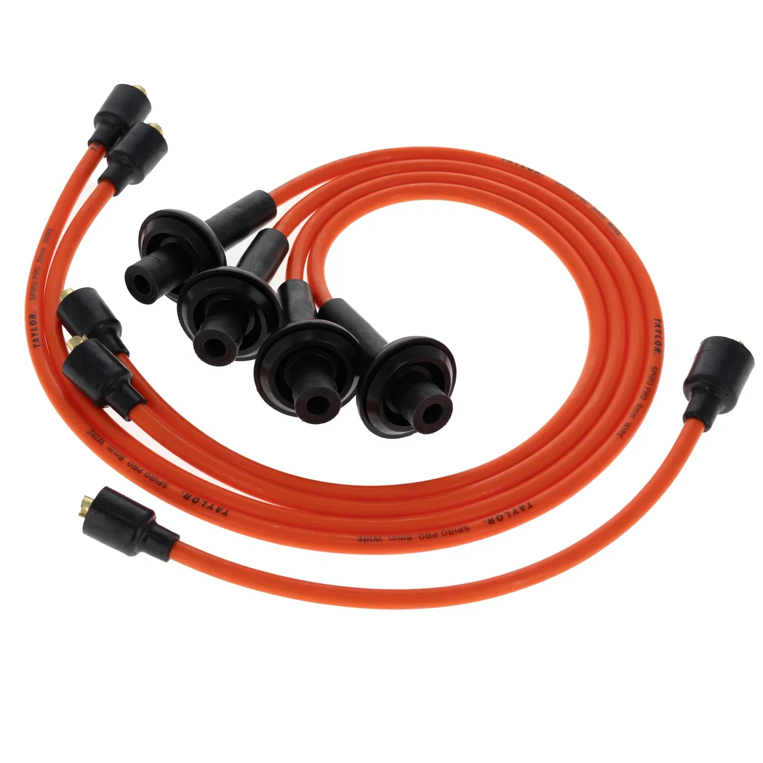 Spark Plug Wire Set Universal 8mm Silicone Spiro Pro 350 ohm_ft Orange 74391