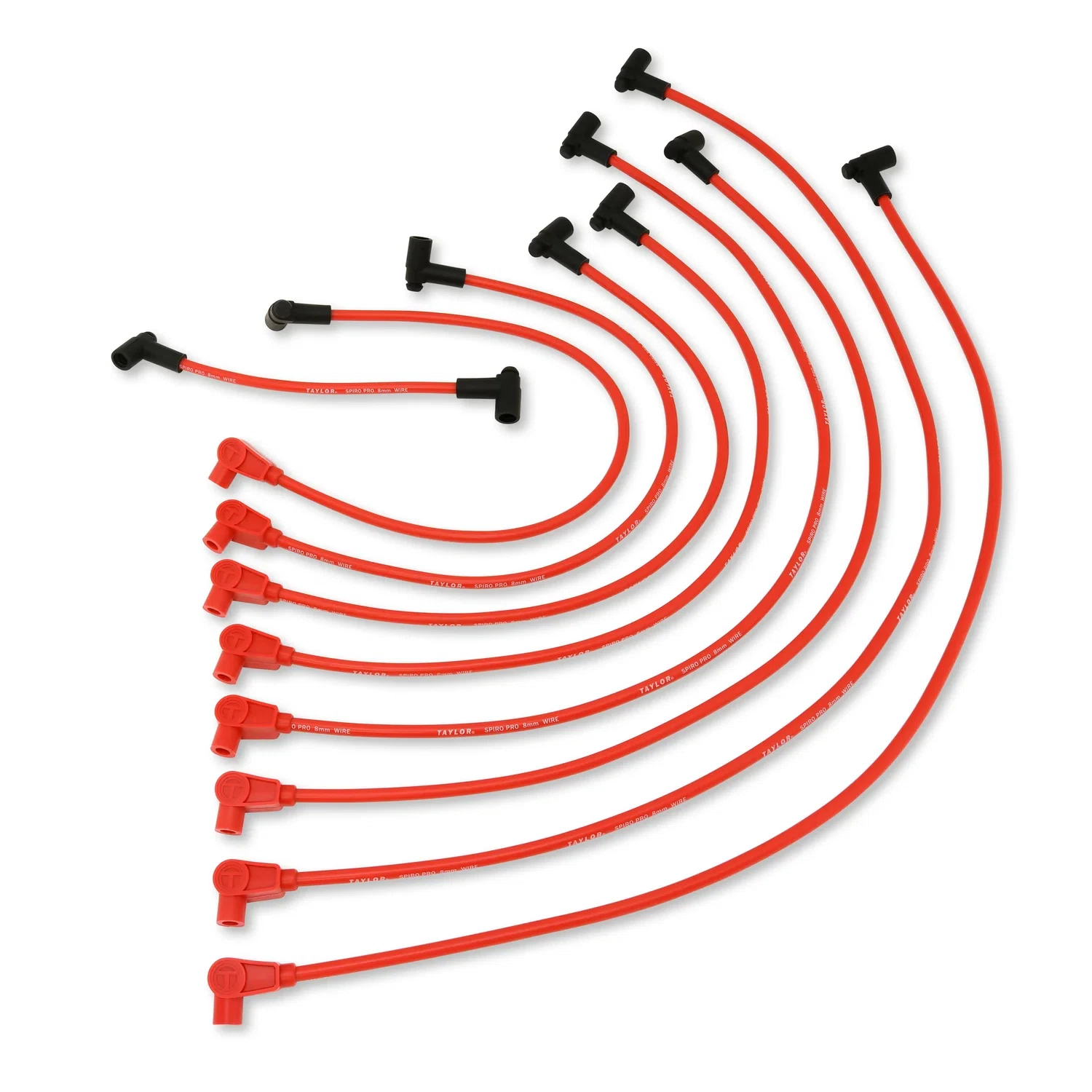 Spark Plug Wire Set Universal 8mm Silicone Spiro Pro 350 ohm_ft Red 74244