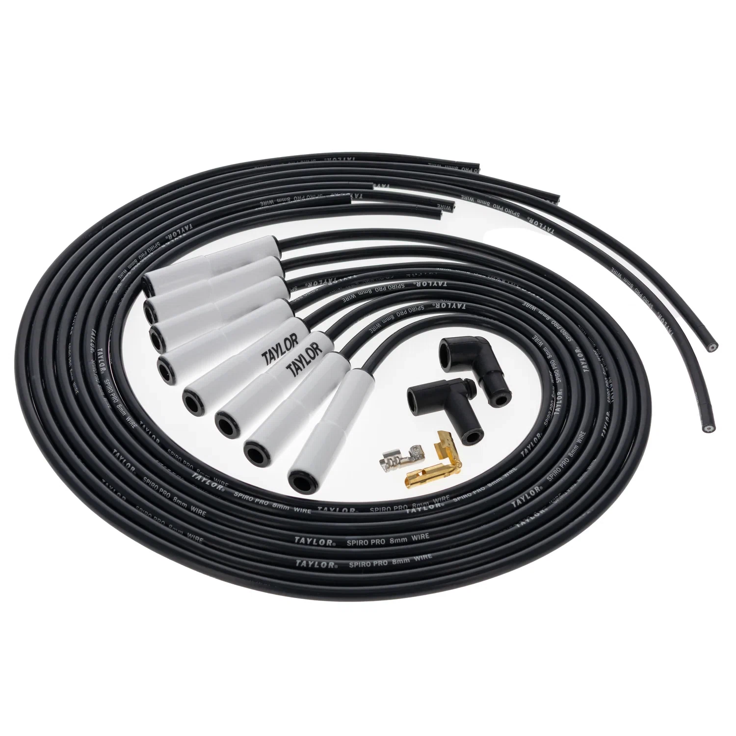 Spark Plug Wire Set Universal 8mm Stainless Steel Spiral Wound Suppression 75055