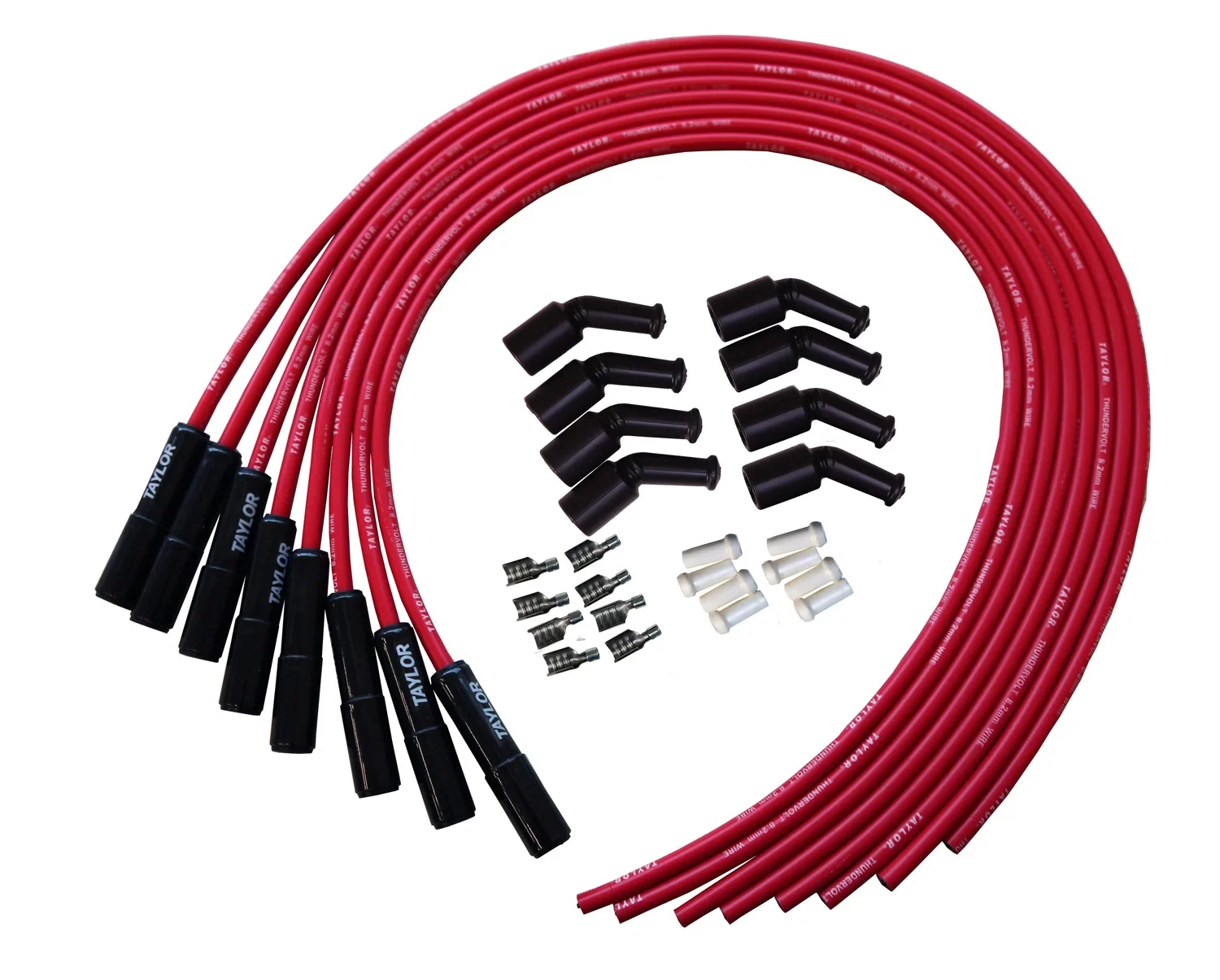 Spark Plug Wire Set Universal Silicone ThunderVolt 8.2mm 180_ 40 ohm_ft 85265-B
