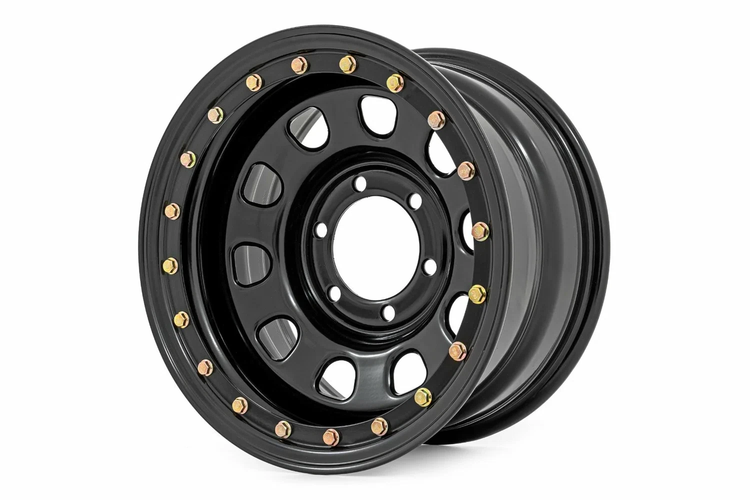 Steel Simulated Bead Lock Wheel; Black; 16x8; 6x5.5; 4.25 Bore; -12 RC51-6883SL