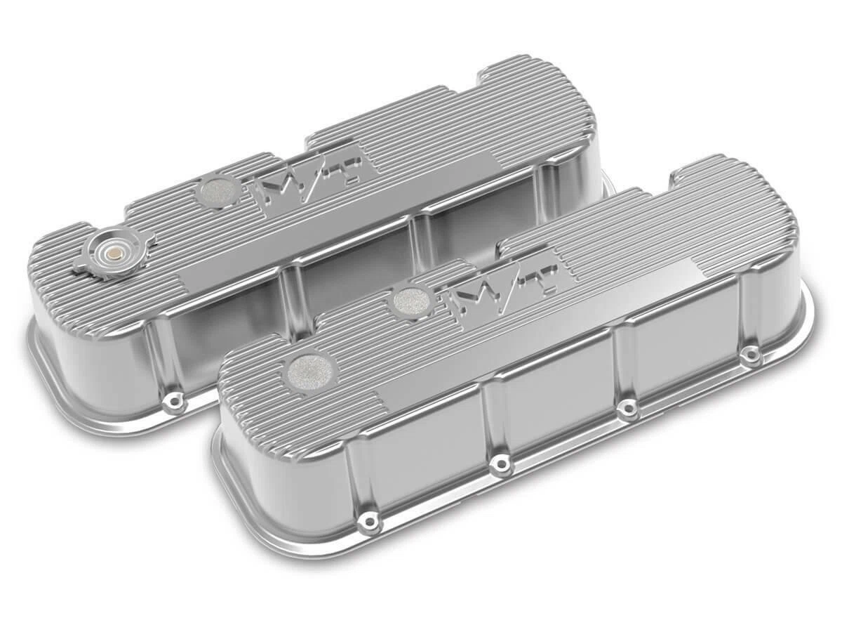 Tall M_T Valve Covers for Big Block Chevy Engines - Polished Finish -