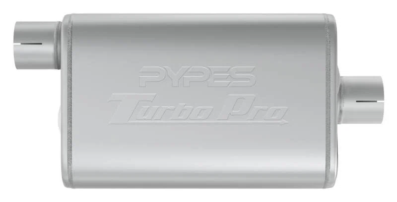Turbo Pro Muffler 2.5 Inch Offset Inlet_Center Outlet Pypes Exhaust