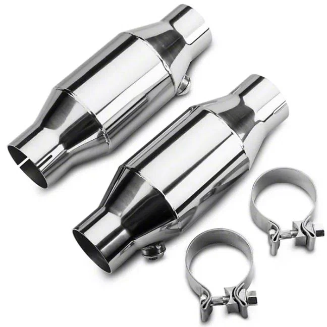 Universal High Flow 2.5 Inch Mini Catalytic Converters Metallic Substrate