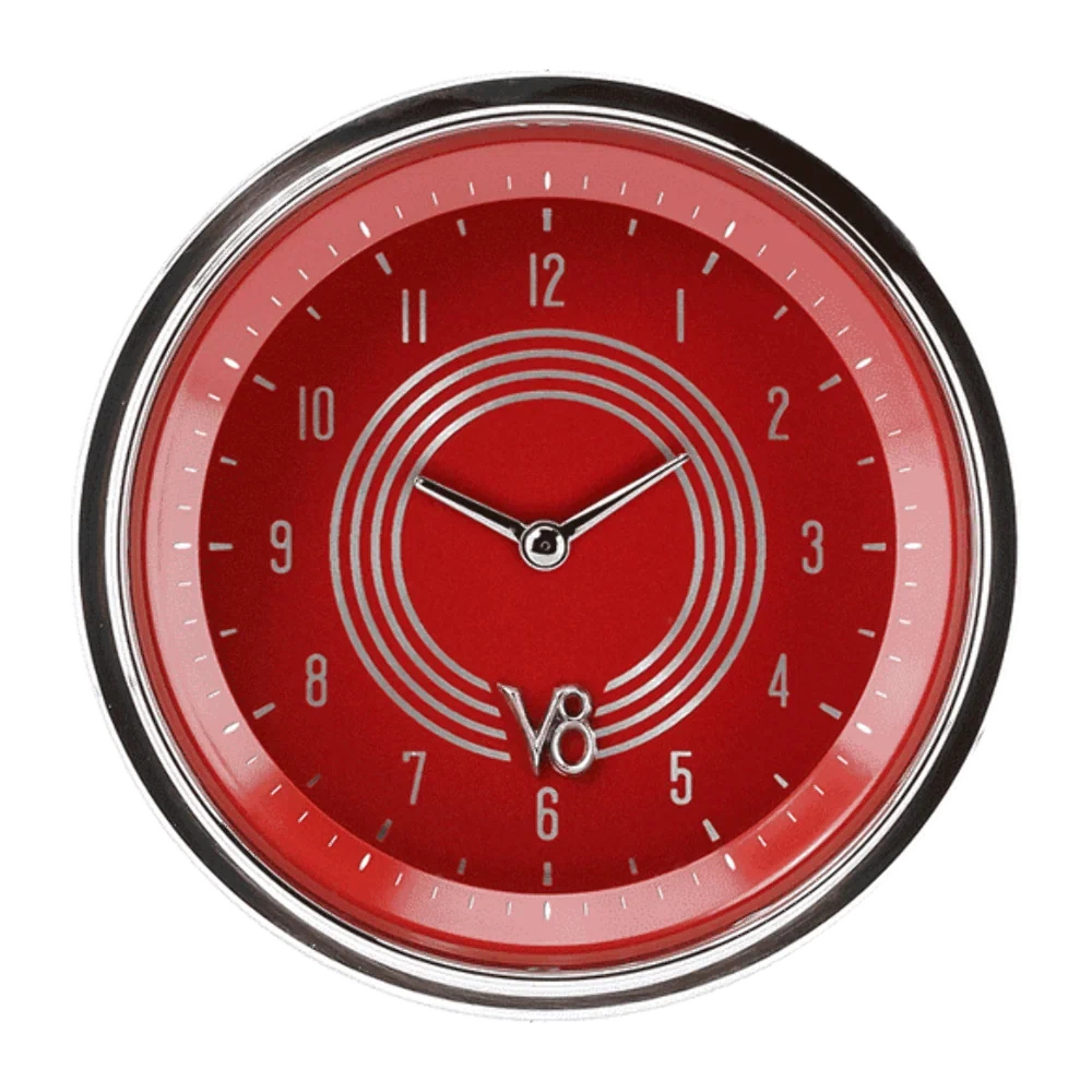 V8 Red Steelie 3 3_8_ Clock V8RS93SHC