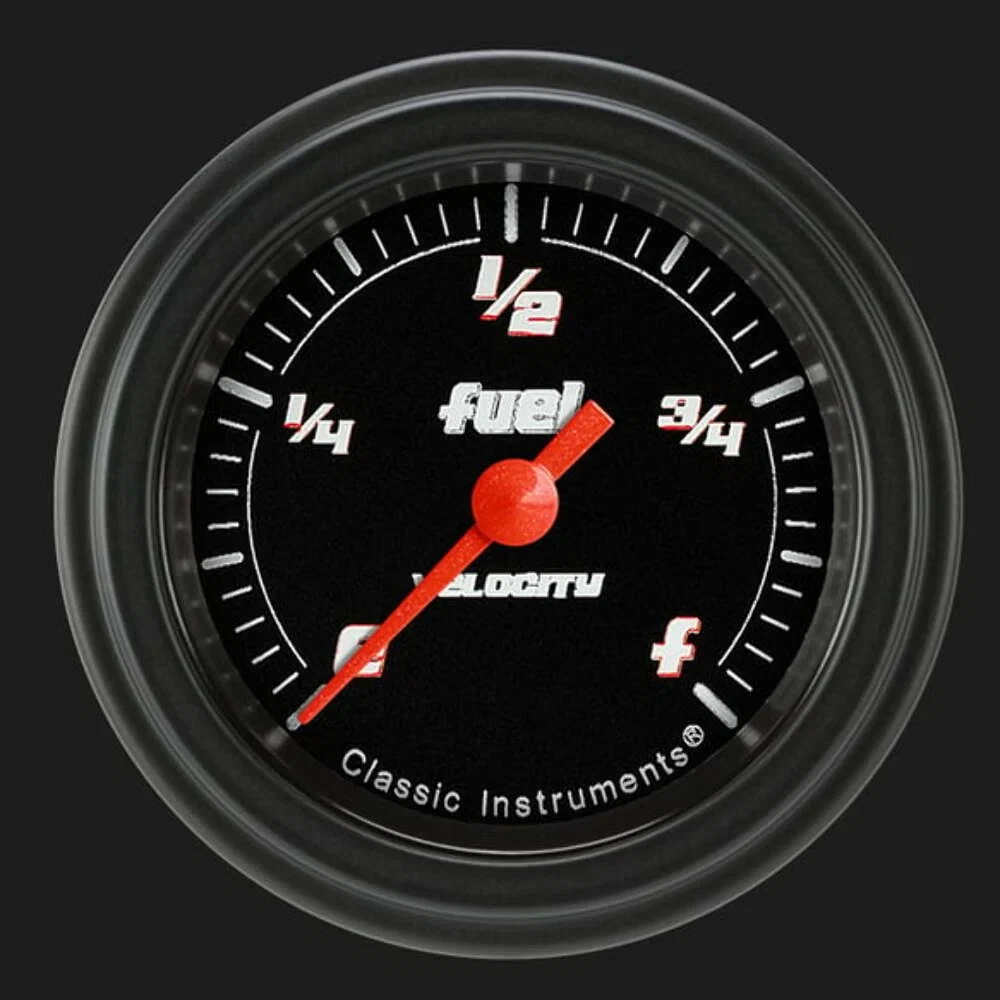 Velocity Black 2 1_8_ Fuel Gauge VS109BBLF