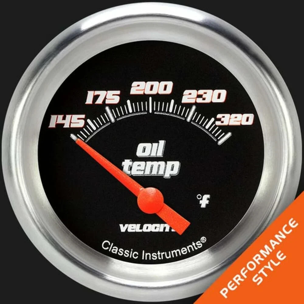Velocity Black 2 5_8_ Oil Temperature Gauge VS228BAPF