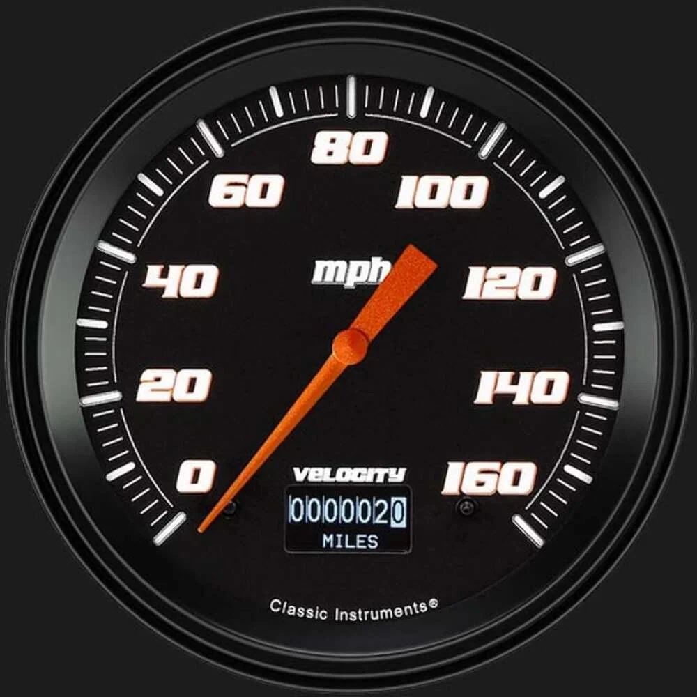 Velocity Black 4 5_8_ Speedometer with Information Screen VS56DBBLF
