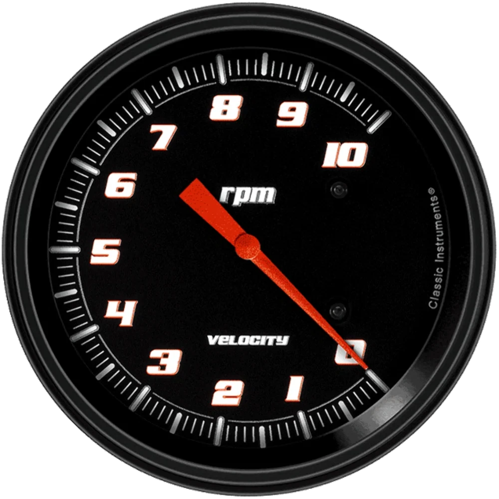 Velocity Black 4 5_8_ Tachometer VS71BBLF