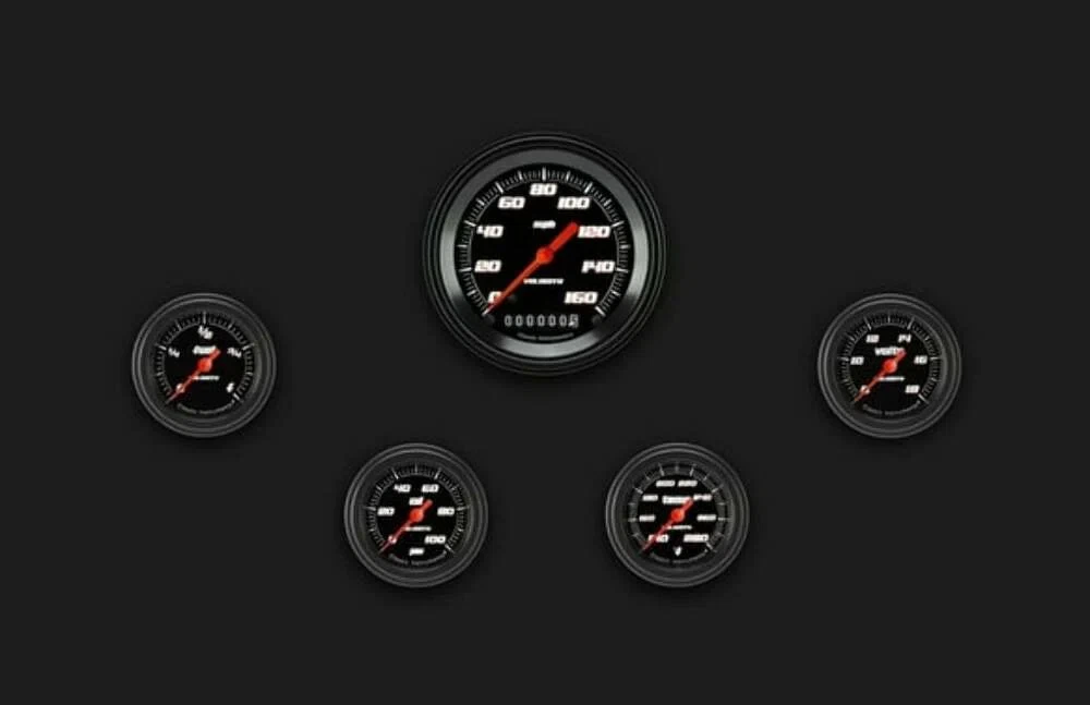 Velocity Black Five Gauge Set 100 VS100BBLF