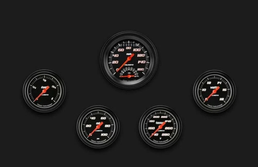 Velocity Black Five Gauge Set 335 VS335BBLF