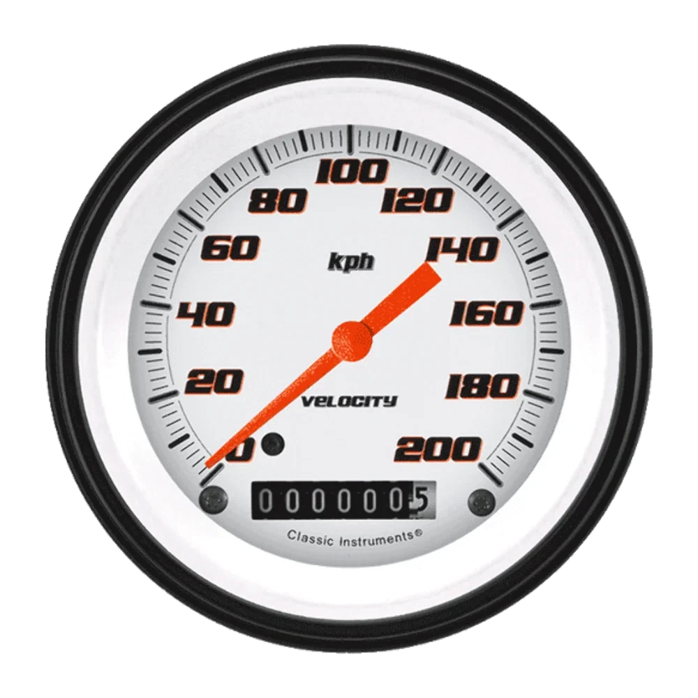 Velocity White 3 3_8_ Speedometer VS59WBLF