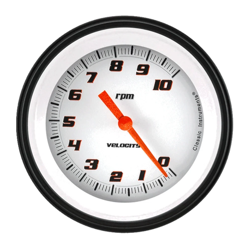 Velocity White 3 3_8_ Tachometer VS10WBLF