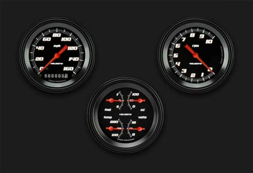 Velocity Black Series Three Gauge Set VS03BBLF