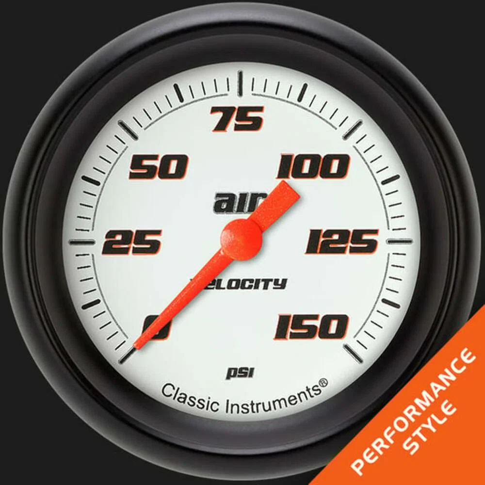 Velocity White 2 5_8_ Air Pressure Gauge VS318WBPF