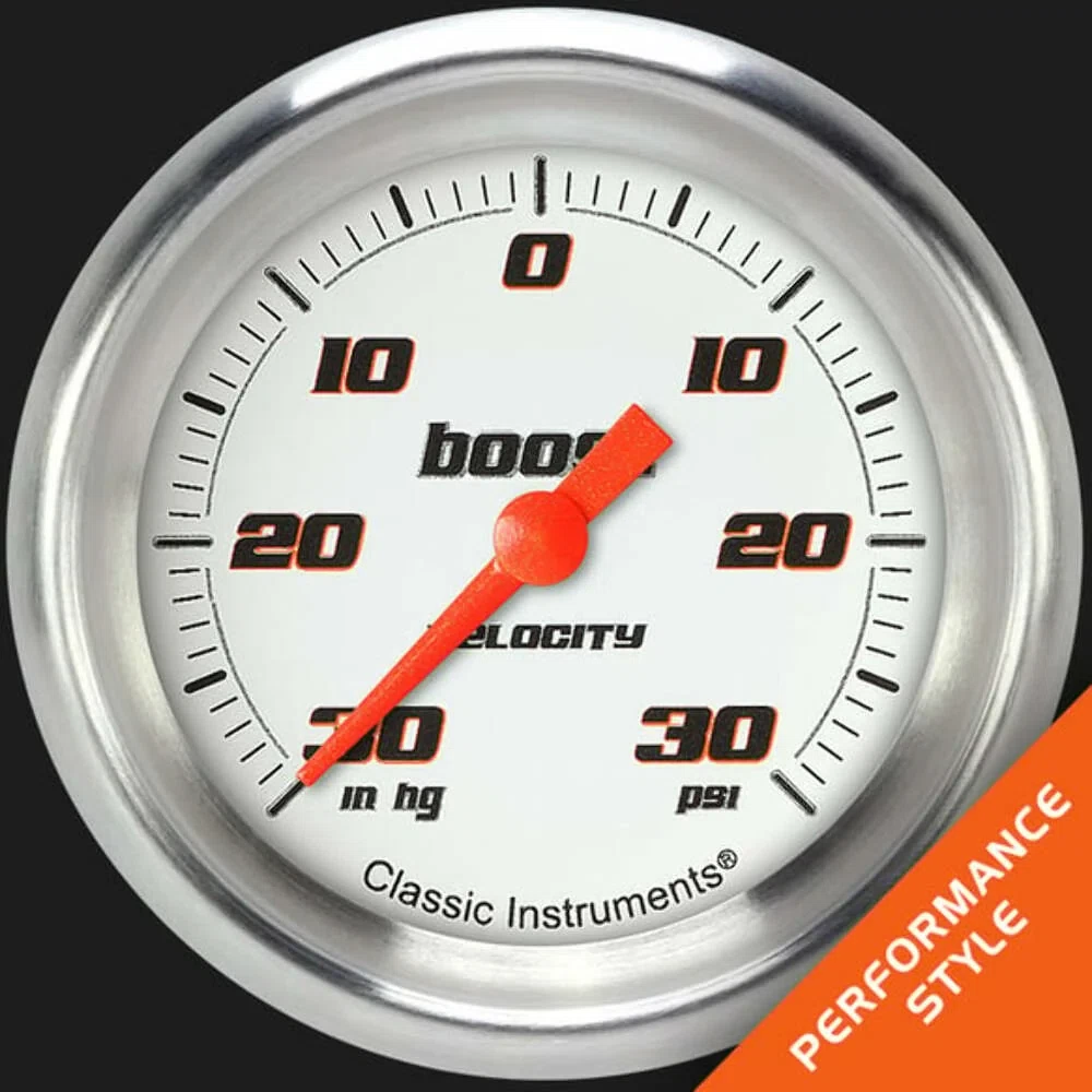 Velocity White 2 5_8_ Boost_Vac Gauge VS341WAPF
