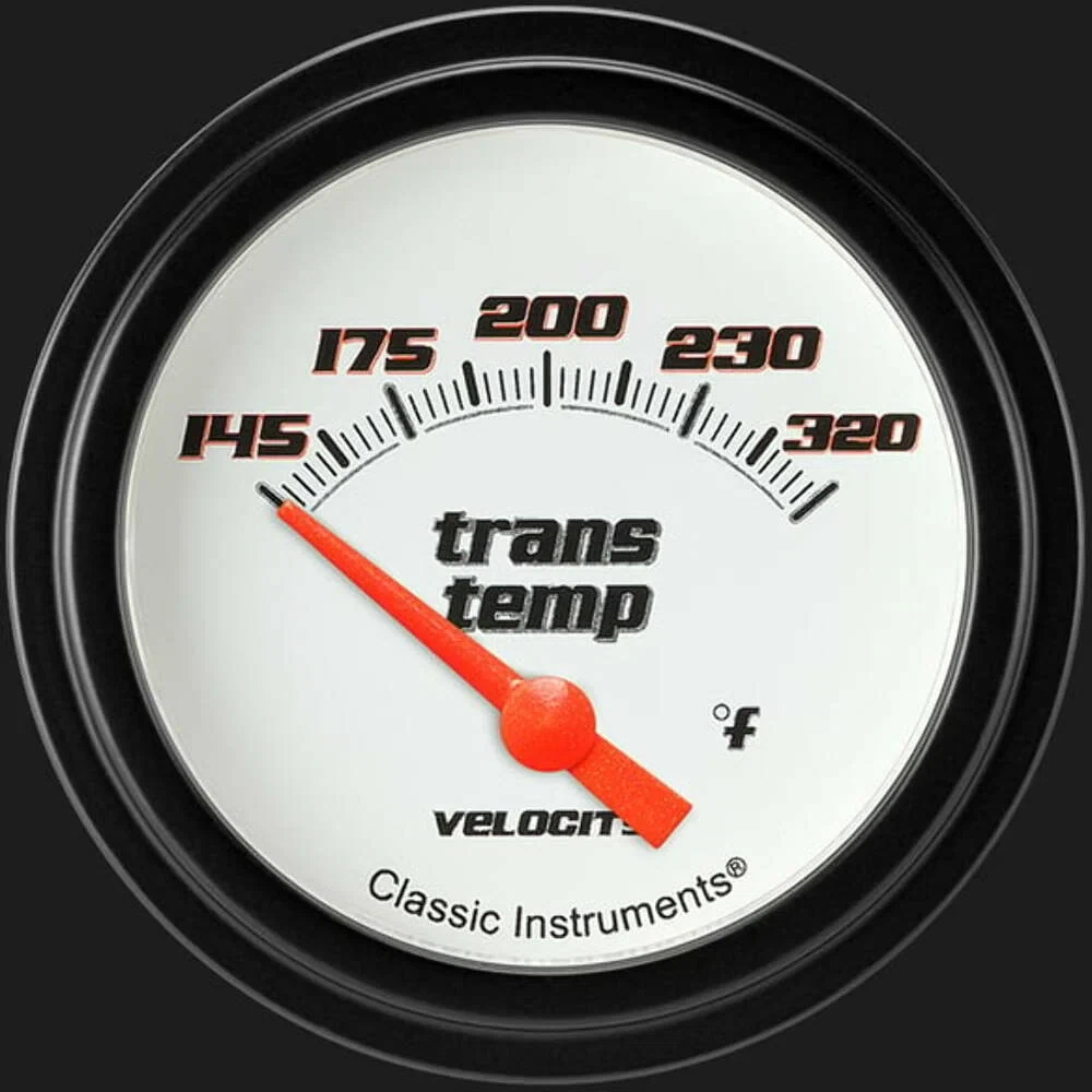 Velocity White 2 5_8_ Transmission Temperature Gauge VS227WBLF