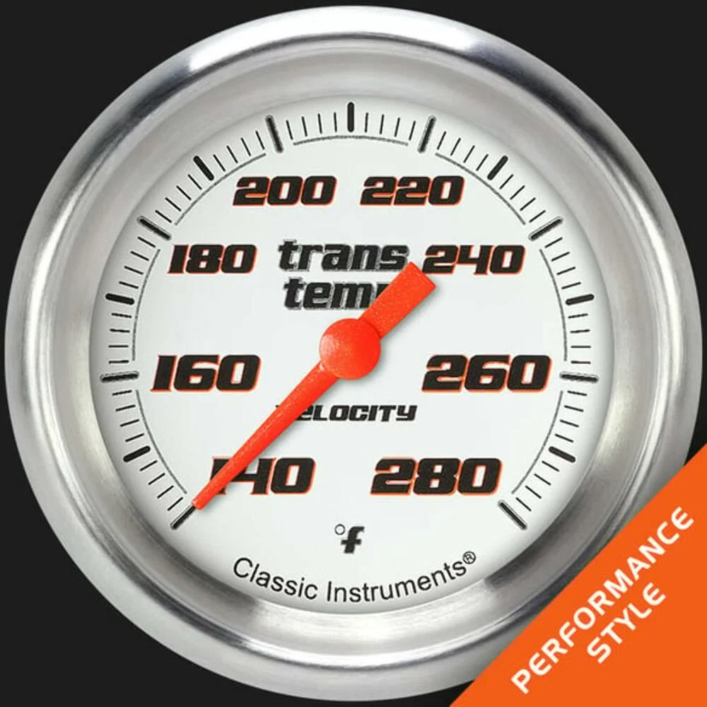 Velocity White 2 5_8_ Transmission Temperature Gauge VS327WAPF