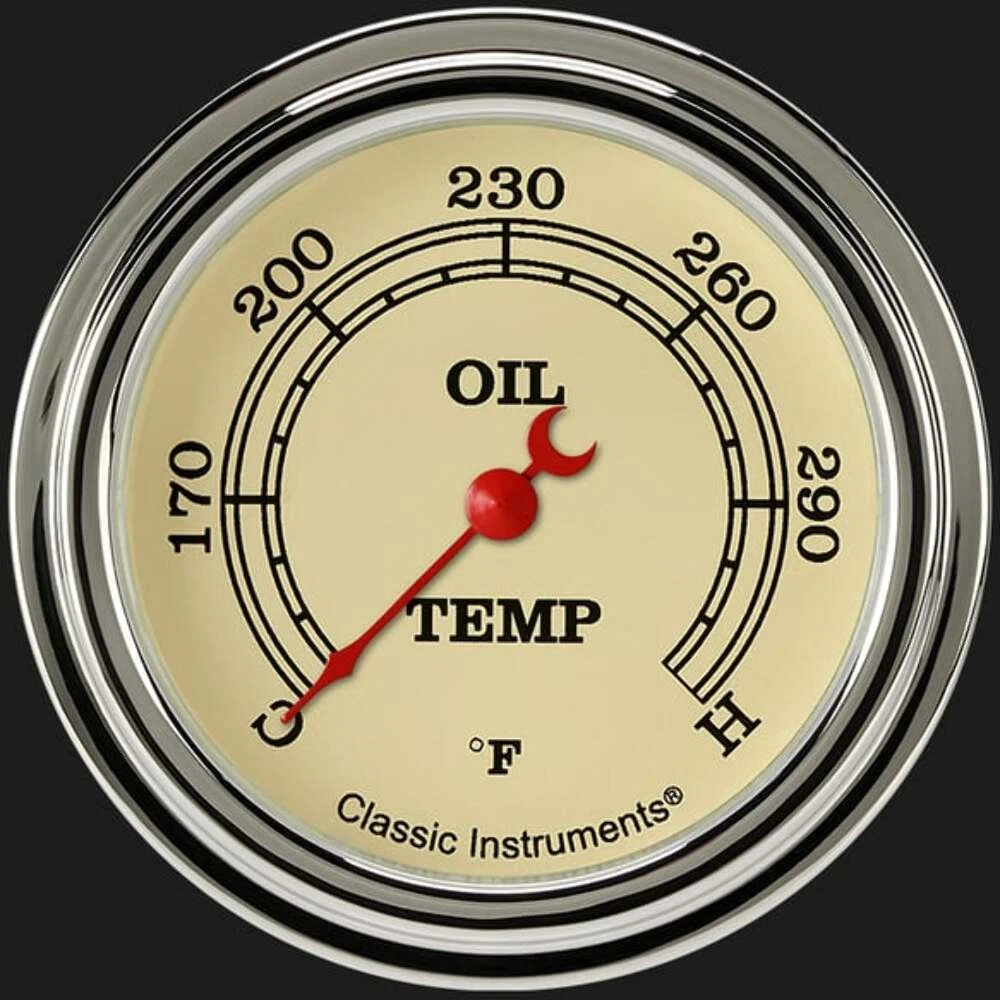 Vintage 2 5_8_ Oil Temperature Gauge VT328SLF