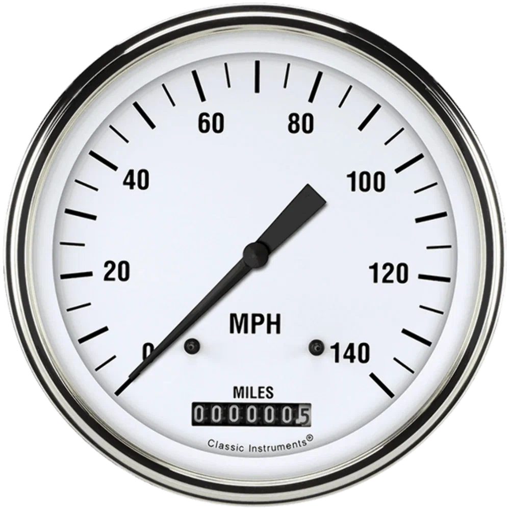 White Hot 4 5_8_ Speedometer WH56SLF