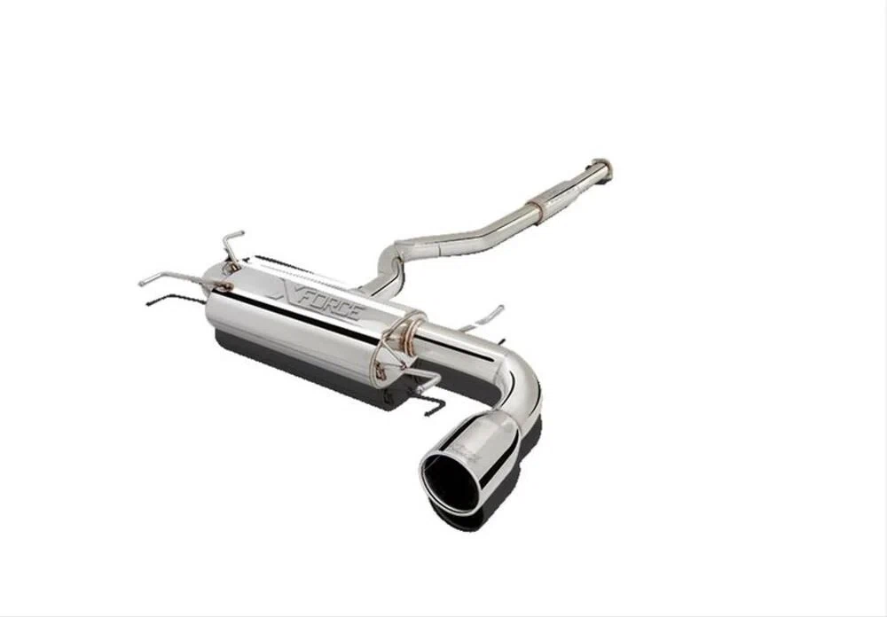 XFORCE Exhaust ES-SW08-CBS 304 SS High Flow Cat-Back Exhaust w_Single Rear Exit