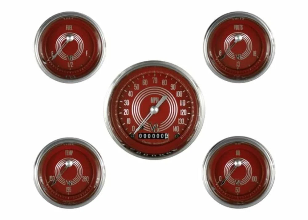v8-red-steelie-five-gauge-set-v8rs00shc